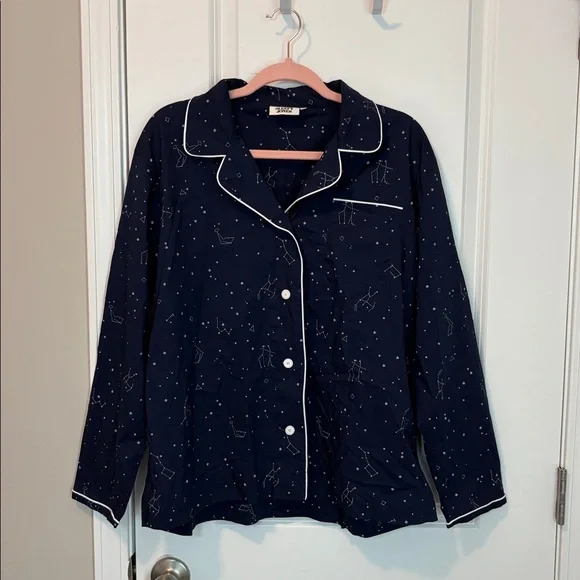 Sleepy Jones Constellation Marina Pajama Top, Size XL - Picture 2 of 6